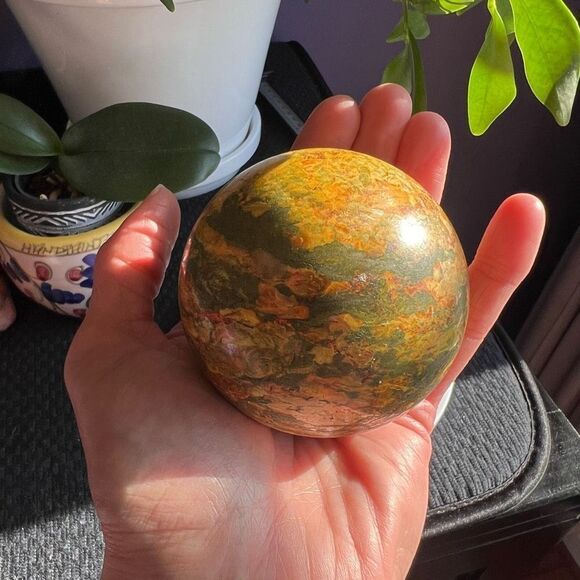 Realgar Crystal Large Sphere 1.2 Lbs - Picture 2 of 14